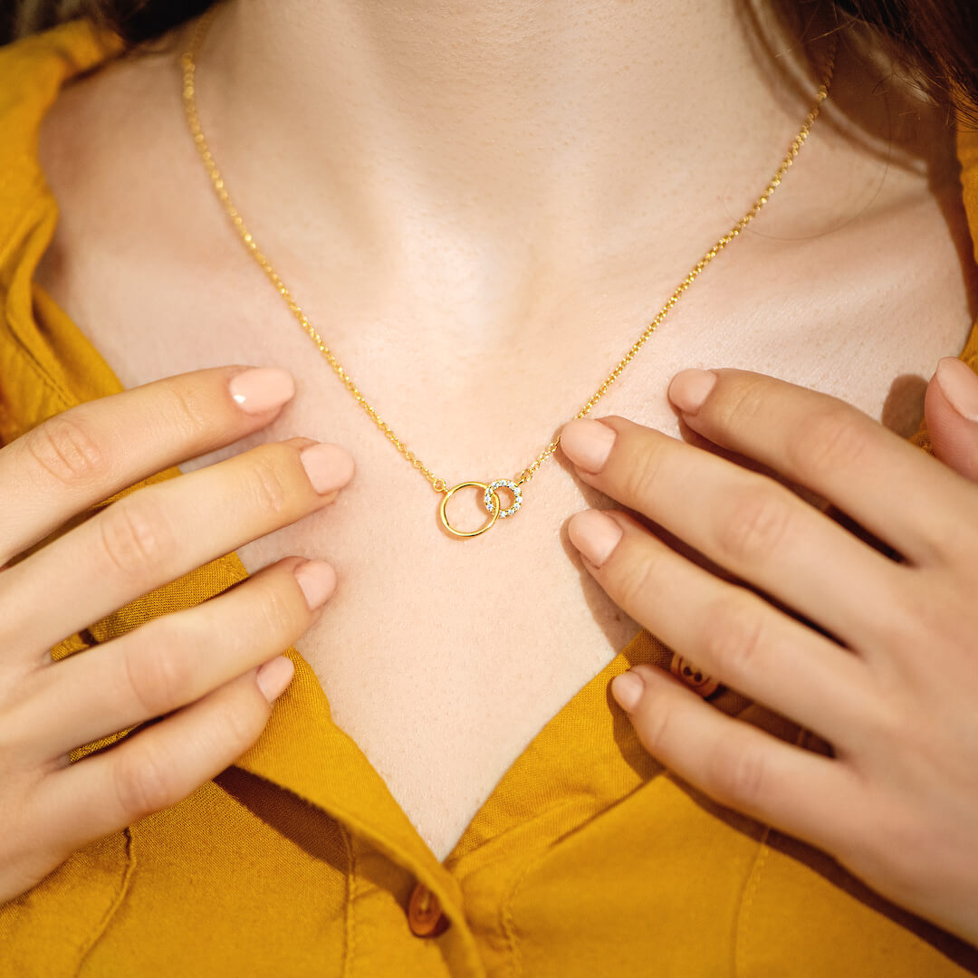 Linked Together Hoop Necklace