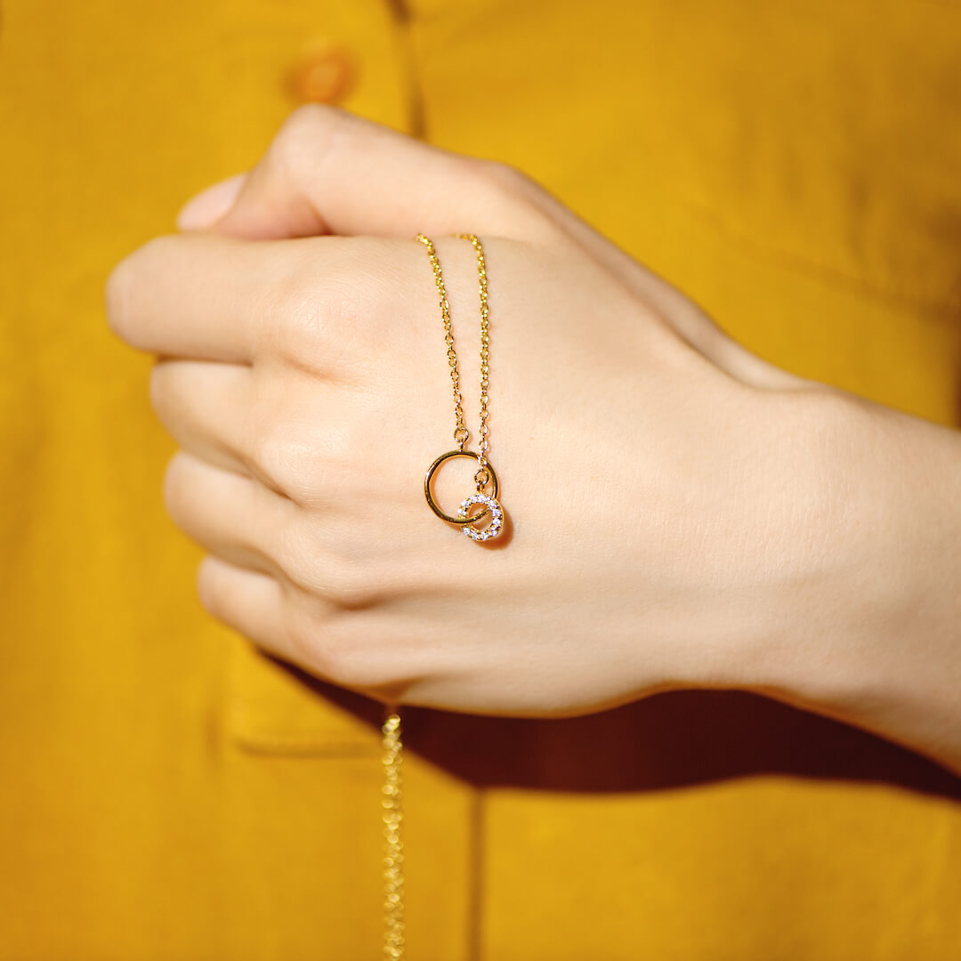 Linked Together Hoop Necklace