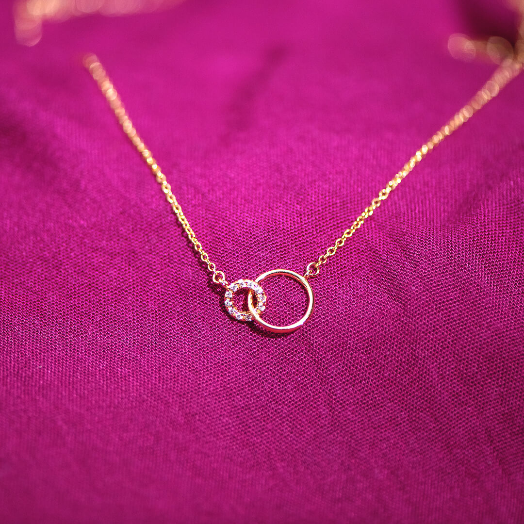 Linked Together Hoop Necklace