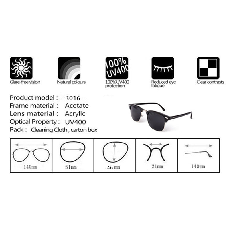 Halbmetall-Sonnenbrille