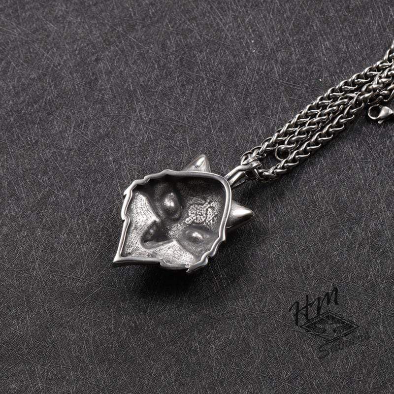 PUNK RED EYE FOX MASK PENDANT