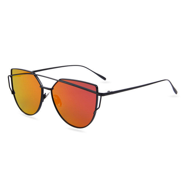 Cat-Eye-Sonnenbrille mit flachen Gläsern