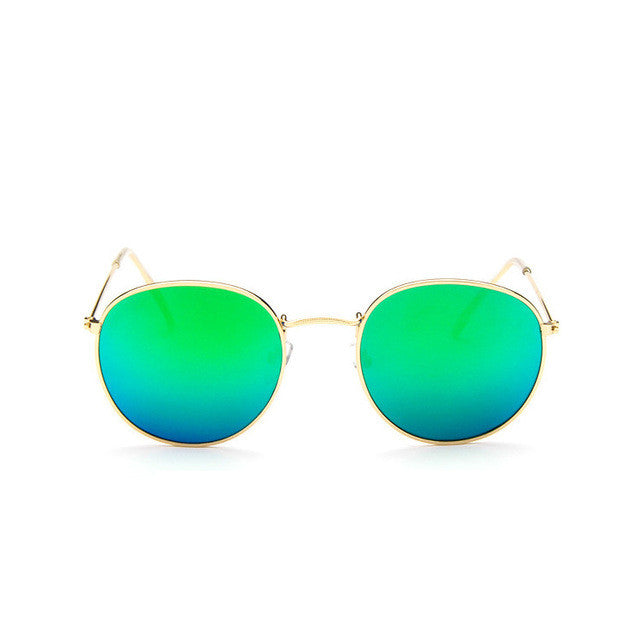 Gafas de sol de lujo con espejo redondo