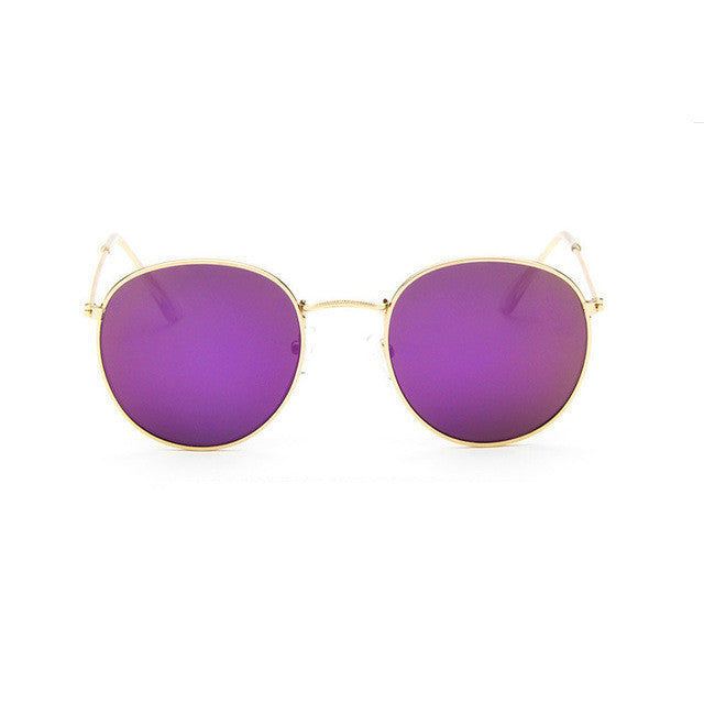 Gafas de sol de lujo con espejo redondo