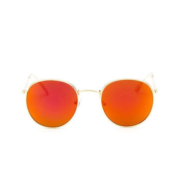Gafas de sol de lujo con espejo redondo