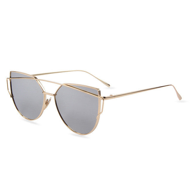 Cat-Eye-Sonnenbrille mit flachen Gläsern