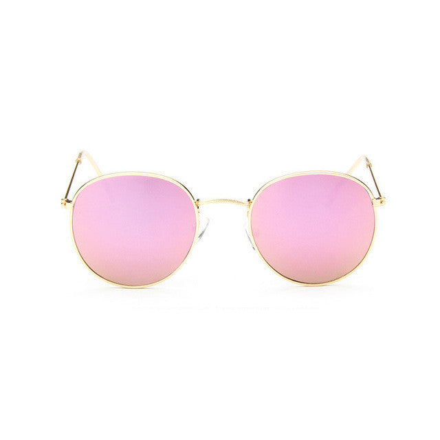 Gafas de sol de lujo con espejo redondo