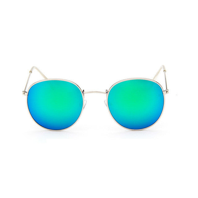 Gafas de sol de lujo con espejo redondo