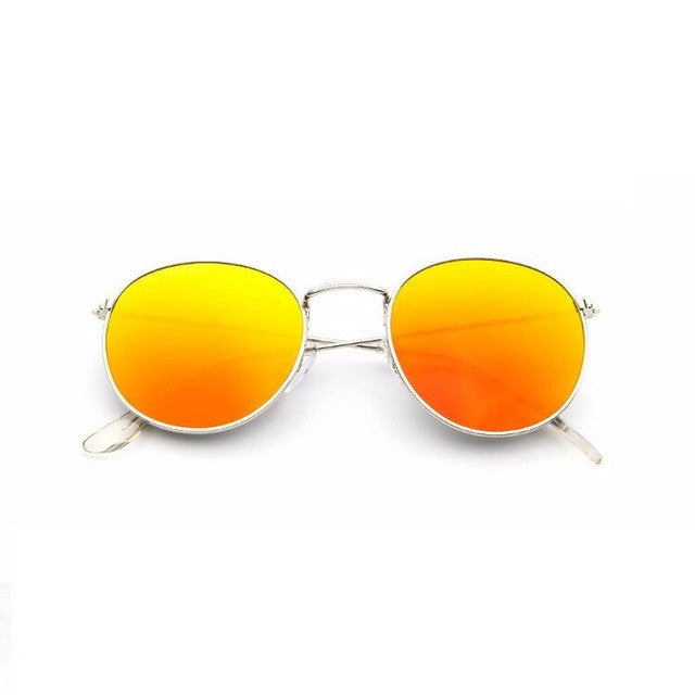 Gafas de sol de lujo con espejo redondo